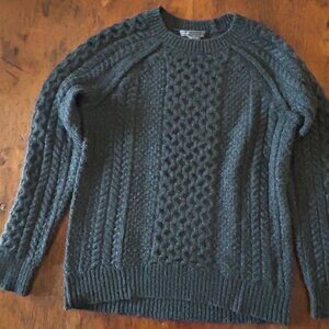 Vince Cable Knit Crewneck Sweater Charcoal Gray